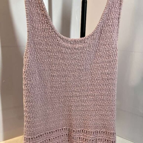 New with Tag Ana Women's Pink Knit Sleeveless Swoop Neck Sweater Vest Tank Top - Picture 5 of 6